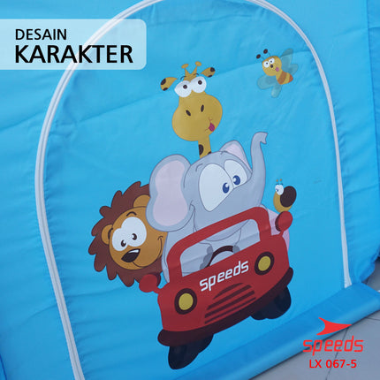 SPEEDS Kolam Mandi Bola Anak Playpen Anak Mini Kelambu Bayi Mainan Anak Dengan Jaring Net 067-5