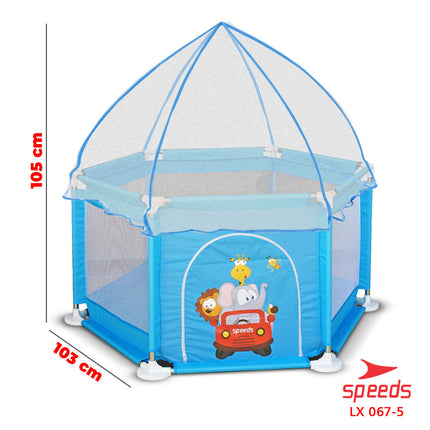 SPEEDS Kolam Mandi Bola Anak Playpen Anak Mini Kelambu Bayi Mainan Anak Dengan Jaring Net 067-5