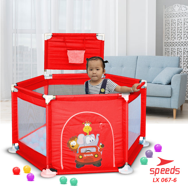 SPEEDS Kolam Mandi Bola Keranjang Mandi Bola Mainan Tenda anak Playpen 067-6