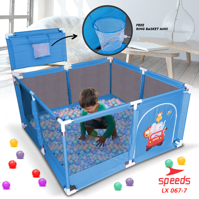 SPEEDS Kolam Mandi Bola Keranjang Mandi Bola Mainan Tenda anak Playpen 067-7