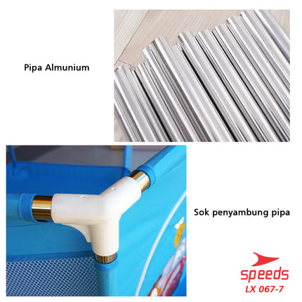 SPEEDS Kolam Mandi Bola Keranjang Mandi Bola Mainan Tenda anak Playpen 067-7