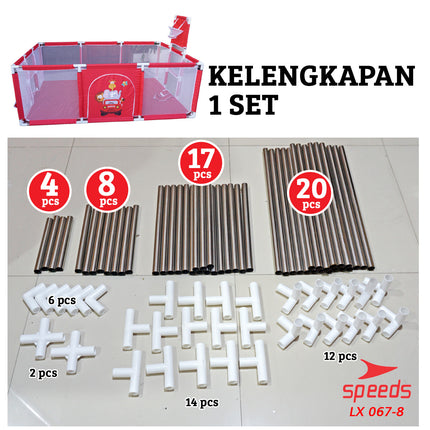 SPEEDS Kolam Mandi Bola Keranjang Mandi Bola Mainan Tenda anak Playpen 067-8