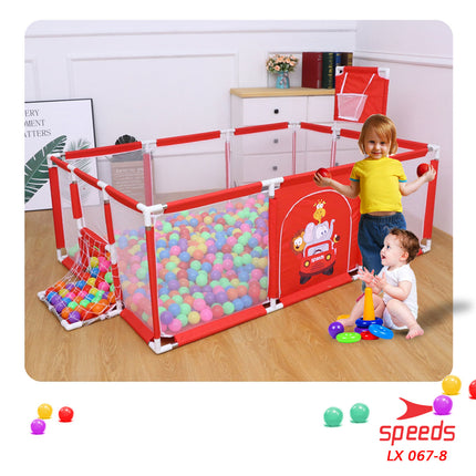 SPEEDS Kolam Mandi Bola Keranjang Mandi Bola Mainan Tenda anak Playpen 067-8