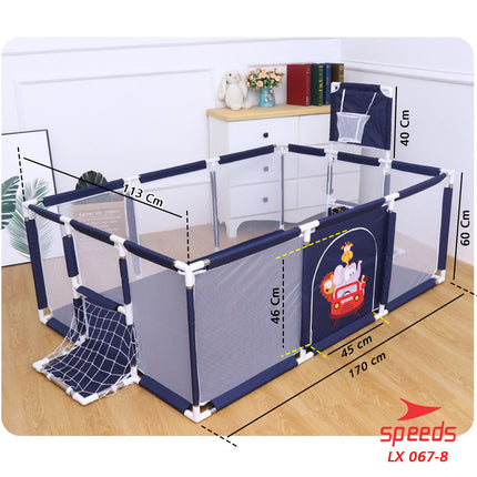 SPEEDS Kolam Mandi Bola Keranjang Mandi Bola Mainan Tenda anak Playpen 067-8