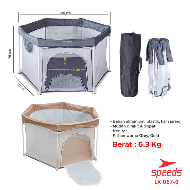 SPEEDS Kolam Mandi Bola Lipat Anak Playpen Anak Mini Kelambu Bayi Mainan Anak Dengan 067-9