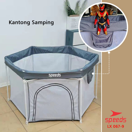 SPEEDS Kolam Mandi Bola Lipat Anak Playpen Anak Mini Kelambu Bayi Mainan Anak Dengan 067-9