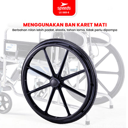 SPEEDS Kursi Roda 4in1 Travel Bisa Masuk Pesawat Bisa Dilipat Fitur Lengkap Wheel Chair Alluminium 068-6
