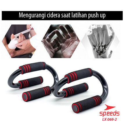 SPEEDS Push Up Stand Bar Alat Bantu Push Up Bar Untuk Olahraga Fitness Push Up 069-2