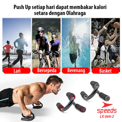 SPEEDS Push Up Stand Bar Alat Bantu Push Up Bar Untuk Olahraga Fitness Push Up 069-2