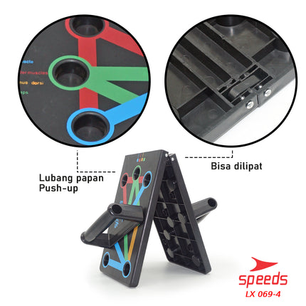 SPEEDS Push Up Stand Push Up Board Alat Bantu Push Up Push Up Handles Fitness Olahraga 069-4