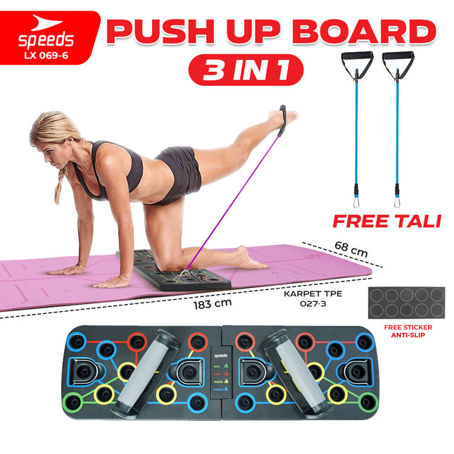 SPEEDS Push Up Stand Bar Alat Bantu Push Up Bar Olahraga Fitness Push Up Press Handles 069-6