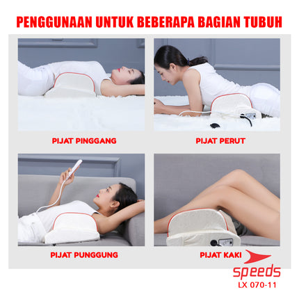 SPEEDS Bantal Pijat Massage Portable Alat Pijat Elektrik Bantal Pijat Portable Home Massager 070-11
