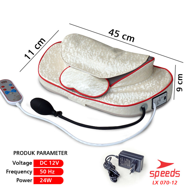 SPEEDS Bantal Pijat Portable Alat Pijat Elektrik Alat Pijat Terapi Bantal Pijat Multifungsi 070-12