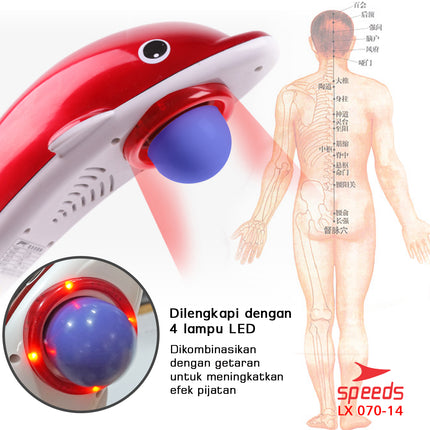 SPEEDS Alat Pijat Dolphin 3in1 Dolphin Massage Hand Massager Alat Pijat Elektrik 070-14