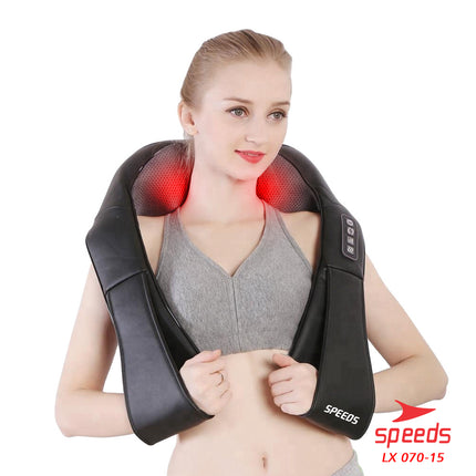 SPEEDS Alat Pijat Leher Alat Pijat Elektrik Neck Massager Bantal Pijat Multifungsi 070-15