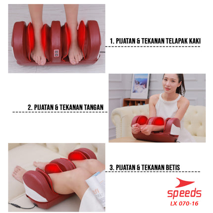 SPEEDS Alat Pijat Kaki Elektrik Bantal Pijat Kaki Alat Kesehatan Portable Foot Massager 070-16