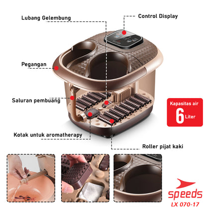 SPEEDS Onsen Pijat Kaki Foot Massager Alat Pijat Elektrik Portable Spa Massager 070-17