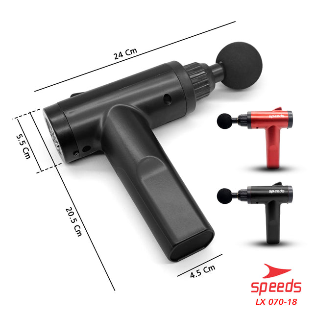 SPEEDS Fascial Gun Massage Gun Mini Alat Pijat Elektrik 4 in 1 Alat Pijat Getar 070-18