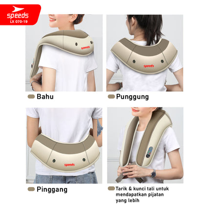 SPEEDS Alat Pijat Leher Alat Pijat Elektrik Alat Pijat Terapi Neck Massager Relaksasi 070-19