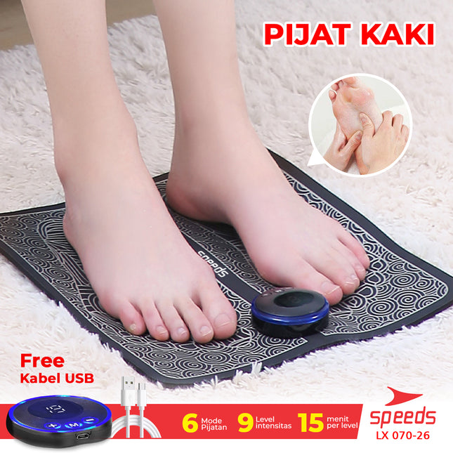 SPEEDS EMS Foot Massage Mat Pijat Kaki EMS Pad Mat Alat Pijat Kaki Alat Electric Pijat Kaki Japan Original Serbaguna 070-26