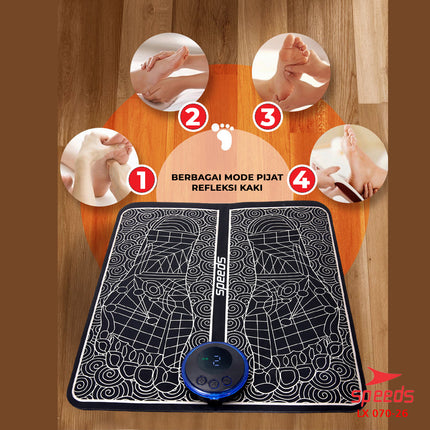 SPEEDS EMS Foot Massage Mat Pijat Kaki EMS Pad Mat Alat Pijat Kaki Alat Electric Pijat Kaki Japan Original Serbaguna 070-26