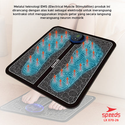 SPEEDS EMS Foot Massage Mat Pijat Kaki EMS Pad Mat Alat Pijat Kaki Alat Electric Pijat Kaki Japan Original Serbaguna 070-26
