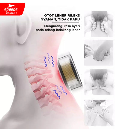 SPEEDS Bantal Pijat Elektrik Leher Massage Neck Alat Pijat Terapi Pegal-pegal Elektrik 070-27