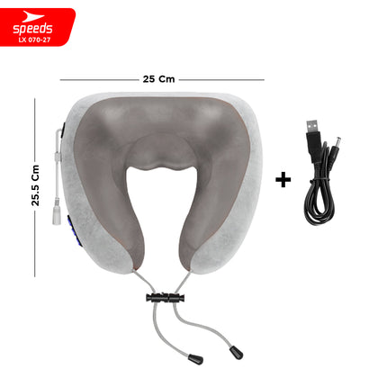SPEEDS Bantal Pijat Elektrik Leher Massage Neck Alat Pijat Terapi Pegal-pegal Elektrik 070-27