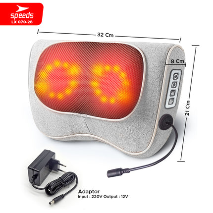 SPEEDS Bantal Pijat 20 Kepala Pijat Multifungsi Massage Pillow Portabel Alat PIjat Leher Elektrik 070-28