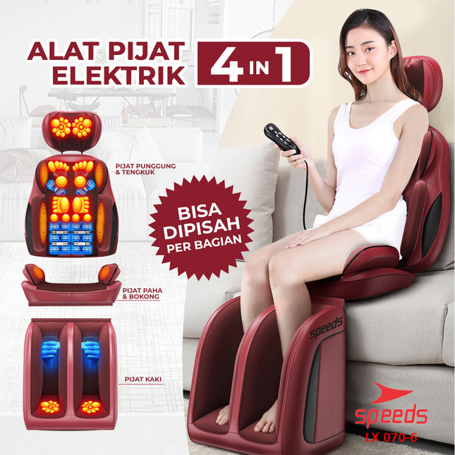SPEEDS Kursi Pijat Elektrik Kursi Pijat Mobile dan Rumah Alat Pijat Elektrik Massage Chair 070-6