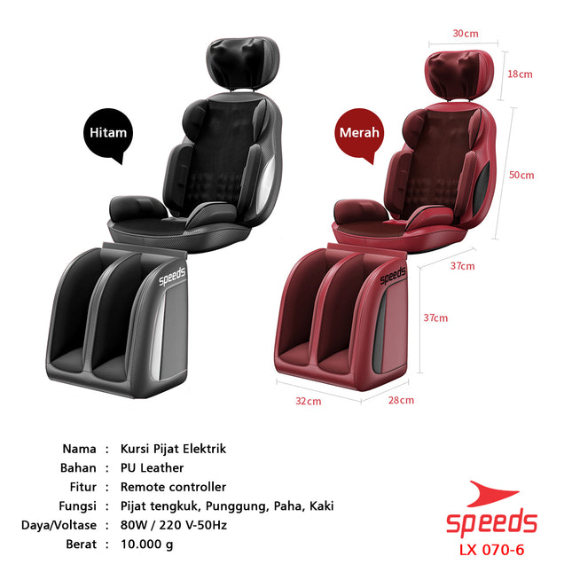 SPEEDS Kursi Pijat Elektrik Kursi Pijat Mobile dan Rumah Alat Pijat Elektrik Massage Chair 070-6