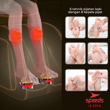 SPEEDS Kursi Pijat Elektrik Kursi Pijat Mobile dan Rumah Alat Pijat Elektrik Massage Chair 070-6