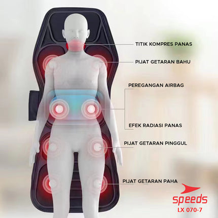 SPEEDS Kursi Pijat Elektrik Kursi Pijat Mobile Alat Pijat Elektrik Alat Terapi Relaksasi 070-7