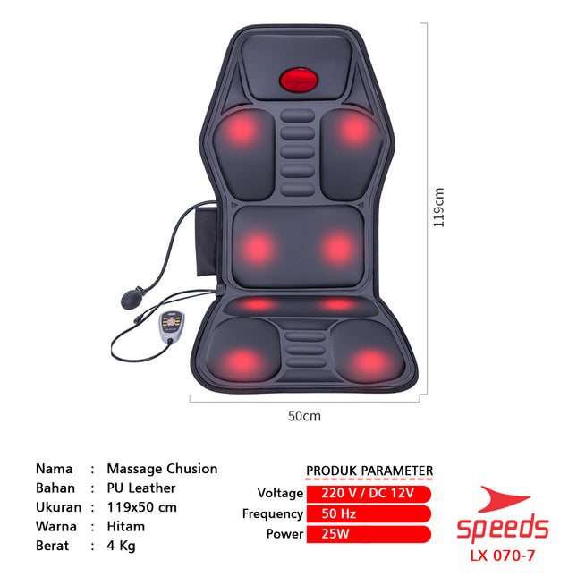 SPEEDS Kursi Pijat Elektrik Kursi Pijat Mobile Alat Pijat Elektrik Alat Terapi Relaksasi 070-7