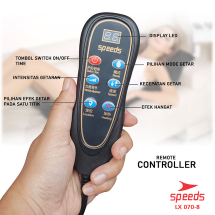 SPEEDS Kursi Pijat Elektrik Kursi Pijat Mobile Kursi Pijat Rumah Alat Pijat Elektrik Portable 070-8