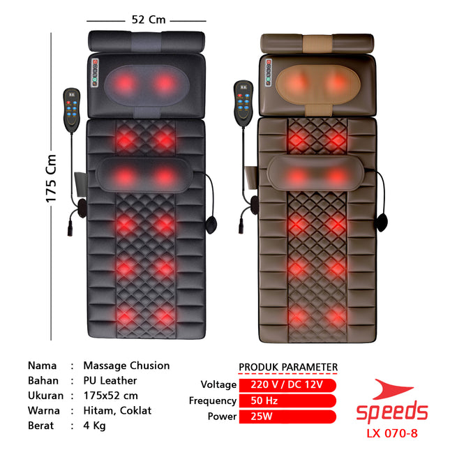 SPEEDS Kursi Pijat Elektrik Kursi Pijat Mobile Kursi Pijat Rumah Alat Pijat Elektrik Portable 070-8