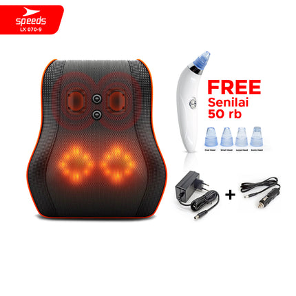 SPEEDS Bantal Pijat Massage Portable Alat Pijat Elektrik Bantal Pijat Alat Pijat Terapi 070-9