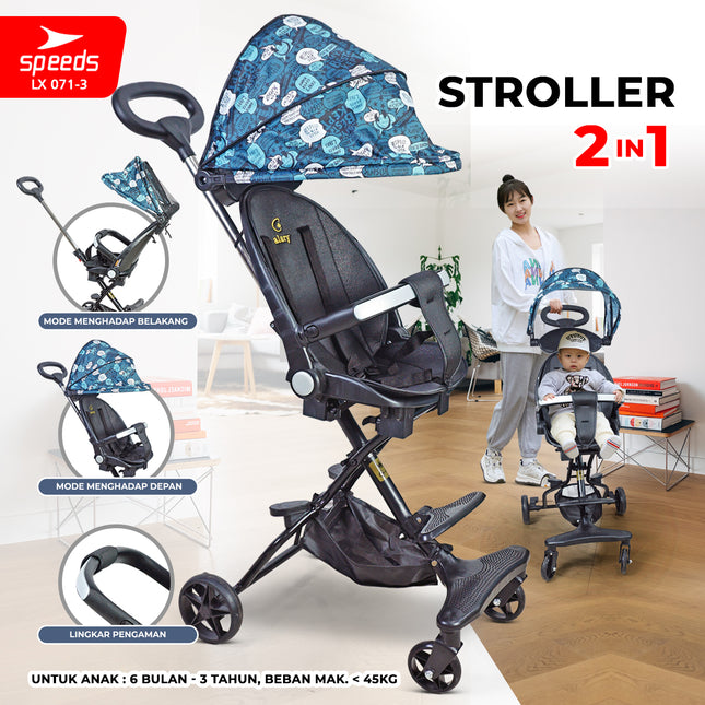SPEEDS Stroller Bayi Anak Kereta Dorong Bayi Anak Mini Trike Baby Stroller Lipat 071-3