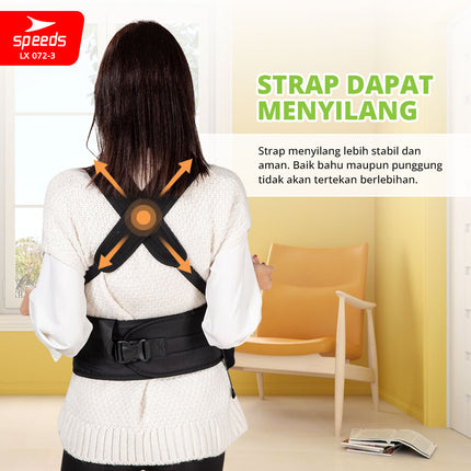 SPEEDS Gendongan Bayi + Tas Backpack Gedongan Bayi Hipseat Baby Carrier Ransel Depan 072-3