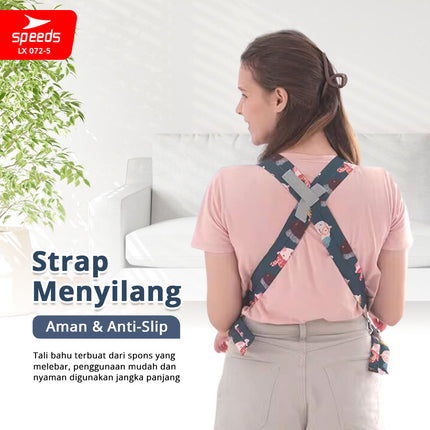 SPEEDS Gendongan Bayi 4in1 Gedongan Bayi Hipseat Baby Carrier Depan Bahan Nyaman LX 072-5