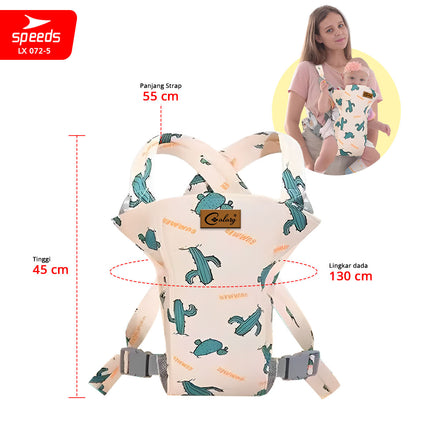 SPEEDS Gendongan Bayi 4in1 Gedongan Bayi Hipseat Baby Carrier Depan Bahan Nyaman LX 072-5