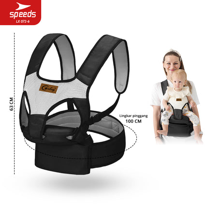 SPEEDS Gendongan Bayi Hipseat Gedongan Bayi Baby Carrier Ransel Depan Bahan Nyaman LX 072-6
