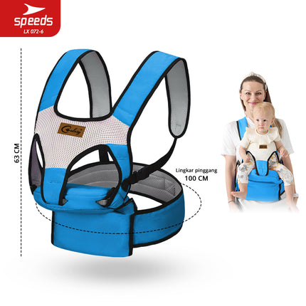 SPEEDS Gendongan Bayi Hipseat Gedongan Bayi Baby Carrier Ransel Depan Bahan Nyaman LX 072-6