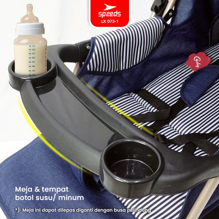 SPEEDS Stroller Anak Newborn Baby Premium Bayi Stroller Kereta Dorong Bayi Fitur Lengkap 073-1