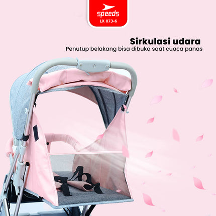 SPEEDS Stroller Anak Newborn Baby Lipat Premium Portabel Bayi Stroller Kereta Dorong Bayi 073-6