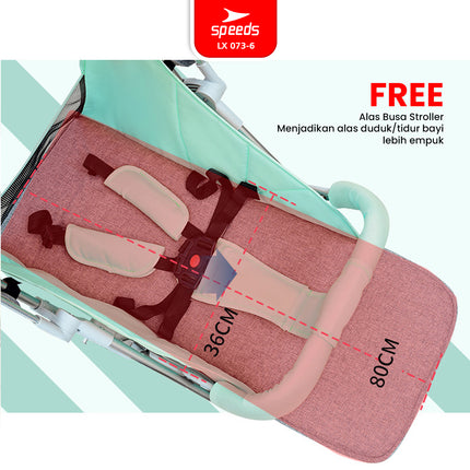 SPEEDS Stroller Anak Newborn Baby Lipat Premium Portabel Bayi Stroller Kereta Dorong Bayi 073-6