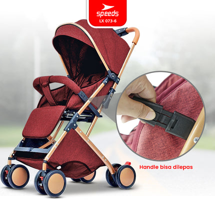 SPEEDS Stroller Anak Newborn Baby Lipat Premium Portabel Bayi Stroller Kereta Dorong Bayi 073-6