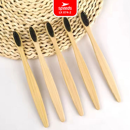 SPEEDS Sikat Gigi Bambu Bamboo Toothbrush Eco Bau Mulut Friendly Atasi Karang Gigi Biodegradable 074-2