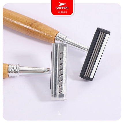 SPEEDS Shaving Kit Jenggot Kumis Hotel 3 Mata Pisau Cukur Shaving Cream Alat Cukur Praktis 074-3