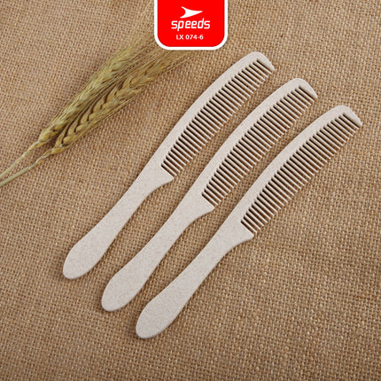 SPEEDS Sisir Hotel Ringan Portable Comb Travel Kit Hotel Supllies Packacing Plastik Wheat Straw Composite Sisir Rambut 074-6